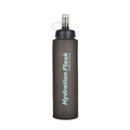 Hydration Flask 500ml (17fl oz) Collapsible Soft Water Bottle, BPA-Free TPU Sports Flask with Straw Lid for Hiking Running Cycling