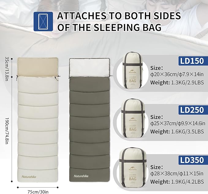 Naturehike LD250 Waterproof Sleeping Bag for All Seasons